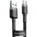 Дата кабель USB 2.0 AM to Micro 5P 3.0m 2A Gray-Black Baseus (CAMKLF-HG1)