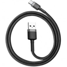 Дата кабель USB 2.0 AM to USB-C 2.0m 2A Gray-Black Baseus (CATKLF-CG1)