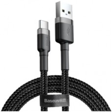 Дата кабель USB 2.0 AM to USB-C 3.0m 2A Gray-Black Baseus (CATKLF-UG1)