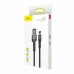 Дата кабель USB 2.0 AM to Lightning 2.0m Cafule grey+black Baseus (CALKLF-HG1)