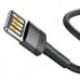 Дата кабель USB 2.0 AM to Lightning 2.0m Cafule grey+black Baseus (CALKLF-HG1)