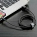 Дата кабель USB 2.0 AM to Lightning 2.0m Cafule grey+black Baseus (CALKLF-HG1)