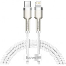 Дата кабель USB-C to Lightning 1.0m Cafule Metal PD 20W white Baseus (CATLJK-A02)