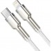 Дата кабель USB-C to Lightning 1.0m Cafule Metal PD 20W white Baseus (CATLJK-A02)