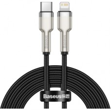 Дата кабель USB-C to Lightning 2.0m Cafule Metal PD 20W black Baseus (CATLJK-B01)