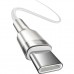 Дата кабель USB-C to USB-C 2.0 mCafule Metal PD 100W white Baseus (CATJK-D02)