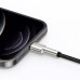 Дата кабель USB 2.0 AM to Lightning 1.0m Cafule Metal 2.4A black Baseus (CALJK-A01)