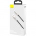 Дата кабель USB 2.0 AM to Lightning 1.0m Cafule Metal 2.4A black Baseus (CALJK-A01)