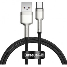 Дата кабель USB 2.0 AM to USB-C 1.0m Cafule Metal 66W black Baseus (CAKF000101)