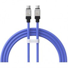 Дата кабель USB-C to USB-C 1.0m CoolPlay Fast Charging 100W blue Baseus (CAKW000203)