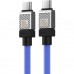 Дата кабель USB-C to USB-C 1.0m CoolPlay Fast Charging 100W blue Baseus (CAKW000203)