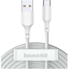 Дата кабель USB 2.0 AM to USB-C Simple WisdomKit (2PCS) 1.5m 5A white Baseus (TZCATZJ-02)