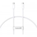 Дата кабель USB-C to USB-C 1.8m Superior USB4 Fast Charging 240W moon white Baseus (P10365200211-05)