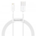 Дата кабель USB 2.0 AM to Lightning 2.0m Superior Fast Charging 2.4A white Baseus (CALYS-C02)