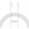 Дата кабель USB 2.0 AM to USB-C 1.0m Superior Fast Charging 100W moon white Baseus (P10320102214-01)