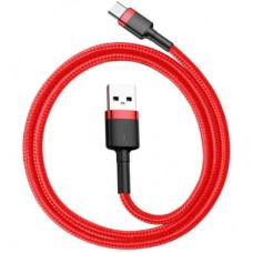 Дата кабель USB 2.0 AM to USB-C 0.5m 3A red Baseus (CATKLF-A09)