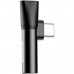 Перехідник USB-C M to USB-C F + 3.5mm F black Baseus (CATL41-01)