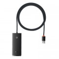 Концентратор Baseus USB 3.0 4xUSB 2.0m black (WKQX030201)