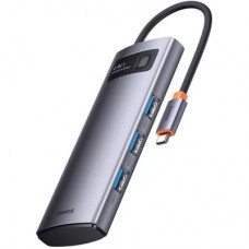 Концентратор Baseus USB-C 4-in-1 4xUSB 3.0 gray (WKWG070013)