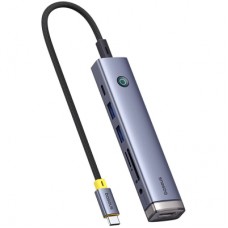 Концентратор Baseus USB-C 7-Port HDMI 4K60Hz + 2xUSB 3.0 + PD + SD/TF 3.0 + 3.5mm gray (B00052803811-02)