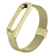 Ремешок для фитнес браслета BeCover Metal для Xiaomi Mi Band 3/4 Gold (704653)
