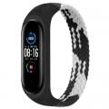 Ремешок для фитнес браслета BeCover Elastic Nylon Style для Xiaomi Mi Smart Band 5/6 (Size L) Black-White (706158)