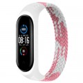 Ремінець до фітнес браслета BeCover Elastic Nylon Style для Xiaomi Mi Smart Band 5/6 (Size S) Pink-White (706142)