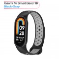 Ремешок для фитнес браслета BeCover Vents Style для Xiaomi Mi Smart Band 10 Black-Gray (713628)