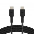 Дата кабель USB-С - USB-С BRAIDED, 1m, black Belkin (CAB004BT1MBK)