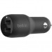 Зарядний пристрій Belkin Car Charger 24W Dual USB-A, USB-A - MicroUSB, 1m, black (CCE002BT1MBK)