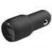 Зарядний пристрій Belkin Car Charger (24W) Dual USB-A, USB-A - USB-C, 1m, black (CCE001BT1MBK)