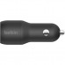 Зарядний пристрій Belkin Car Charger (24W) Dual USB-A, USB-A - USB-C, 1m, black (CCE001BT1MBK)