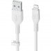 Дата кабель USB 2.0 AM to Lightning 1.0m SILICONE white Belkin (CAA008BT1MWH)