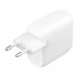 Зарядний пристрій Belkin 30W 2хUSB-С PD PPS white (WCB010VFWH)