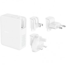 Зарядное устройство Belkin 140W 3хUSB-С GAN PD PPS USB-A White (WCH014BTWH)