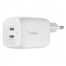 Зарядний пристрій Belkin 65W 2хUSB-С GAN PD PPS white (WCH013VFWH)