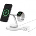 Зарядний пристрій Belkin 3in1 Magnetic Adjustable Pad Qi2 15W White (WIZ023VFWH)