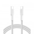 Дата кабель USB-C to USB-C 2.0m 240W white Belkin (CAB025HQ2MWH)