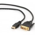 Кабель мультимедийный HDMI to DVI 18+1pin M, 7.5m Cablexpert (CC-HDMI-DVI-7.5MC)