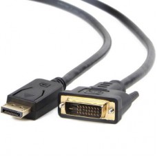 Кабель мультимедийный Display Port to DVI 24+1pin, 1.0m Cablexpert (CC-DPM-DVIM-1M)