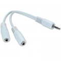 Кабель мультимедийный Jack 3.5mm папа/2xJack 3.5mm мама 0.1m Cablexpert (CCA-415W)