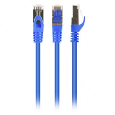 Патч-корд 0.25м S/FTP Cat 6A CU LSZH blue Cablexpert (PP6A-LSZHCU-B-0.25M)