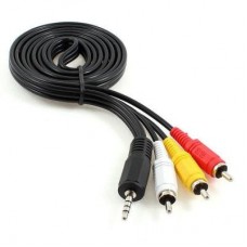 Кабель мультимедийный Jack 3.5mm male 4-pin to 3RCA 2.0m Cablexpert (CCA-4P2R-2M)