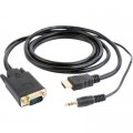 Переходник HDMI to VGA 3.0m Cablexpert (A-HDMI-VGA-03-10)