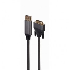 Кабель мультимедийный DisplayPort to DVI 1.8m 24 +1, 4K 30Hz Cablexpert (CC-DPM-DVIM-4K-6)