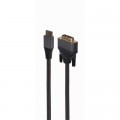 Кабель мультимедийный HDMI to DVI 1.8m 18+1pin, 4K 30Hz Cablexpert (CC-HDMI-DVI-4K-6)