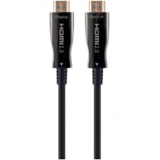 Кабель мультимедийный HDMI to HDMI 10.0m AOC V.2.0, 4K 60Hz Gold Cablexpert (CCBP-HDMI-AOC-10M-02)