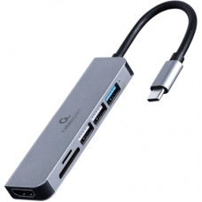 Концентратор Cablexpert USB-C 6-in-1 (hub/HDMI/CR) (A-CM-COMBO6-02)