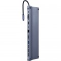 Концентратор Cablexpert USB-C 9-in-1 (USB-hub + HDMI/VGA/PD/CR/LAN/3.5mm) (A-CM-COMBO11-01)