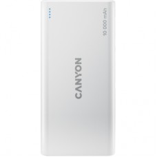 Батарея универсальная Canyon PB-108 10000mAh, Input 5V/2A, Output 5V/2.1A(Max), white (CNE-CPB1008W)
